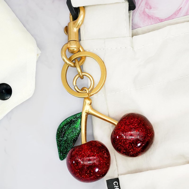 SKYFUN Cherry Keychain for Women Apple Strawberry Bag Charm Key Chain Accessories Gifts for Birthday Christmas - Image 5